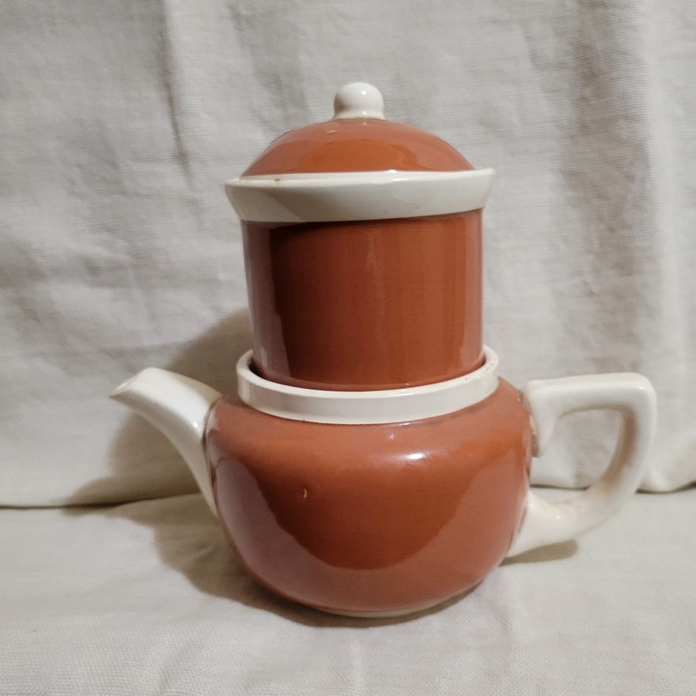 VTG PV French Porcelier Individual Drip Coffee/Tea Ceramic Pot